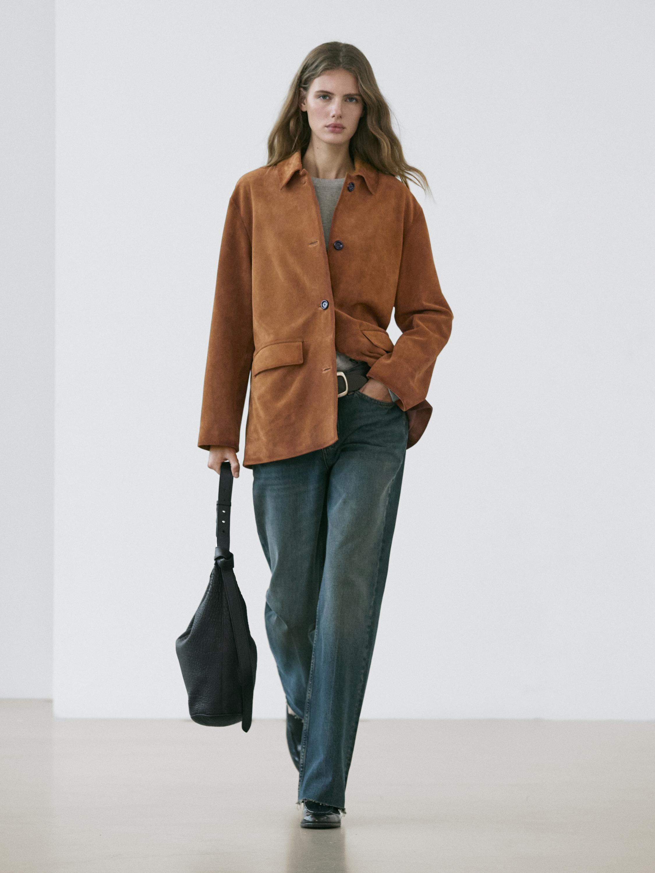 Chaqueta piel ante