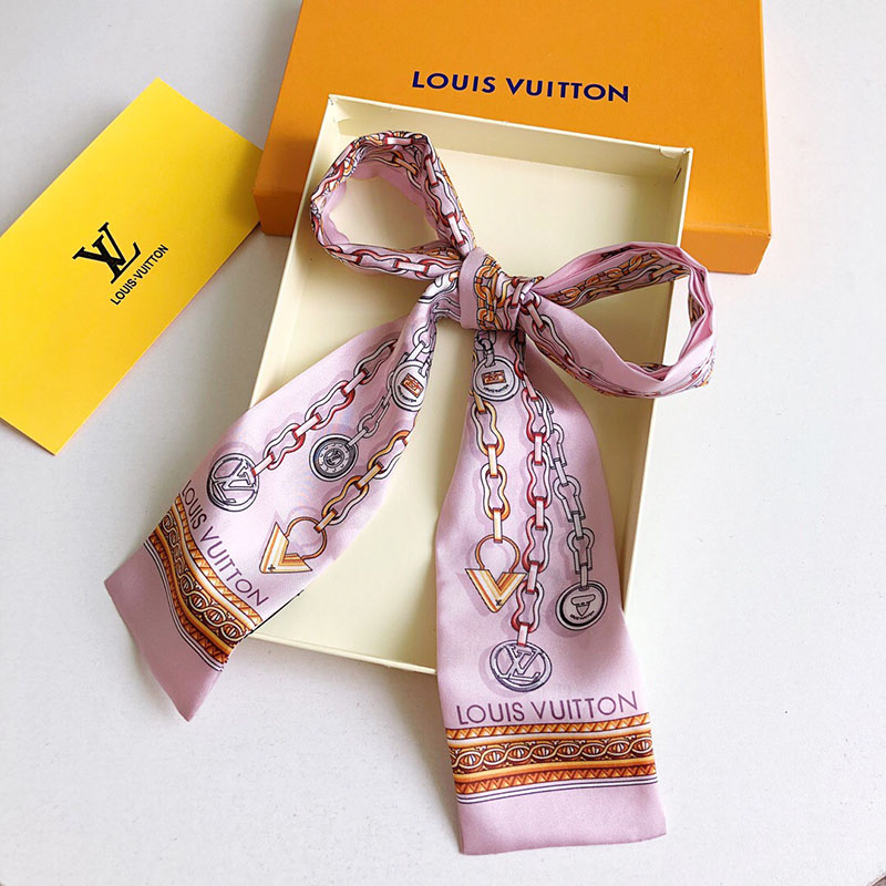 120x8cm Chains Embroidery Handbag Ribbon Scarf Neck Bow WJ-987023