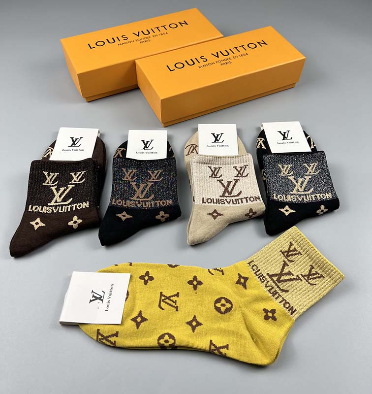 Set of 5 Pairs of Cotton Breathable Crew Socks WZ-924000252