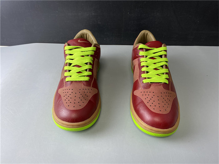 NK Dunk Low 1-Piece Laser Varsity Red Chartreuse 311611-661