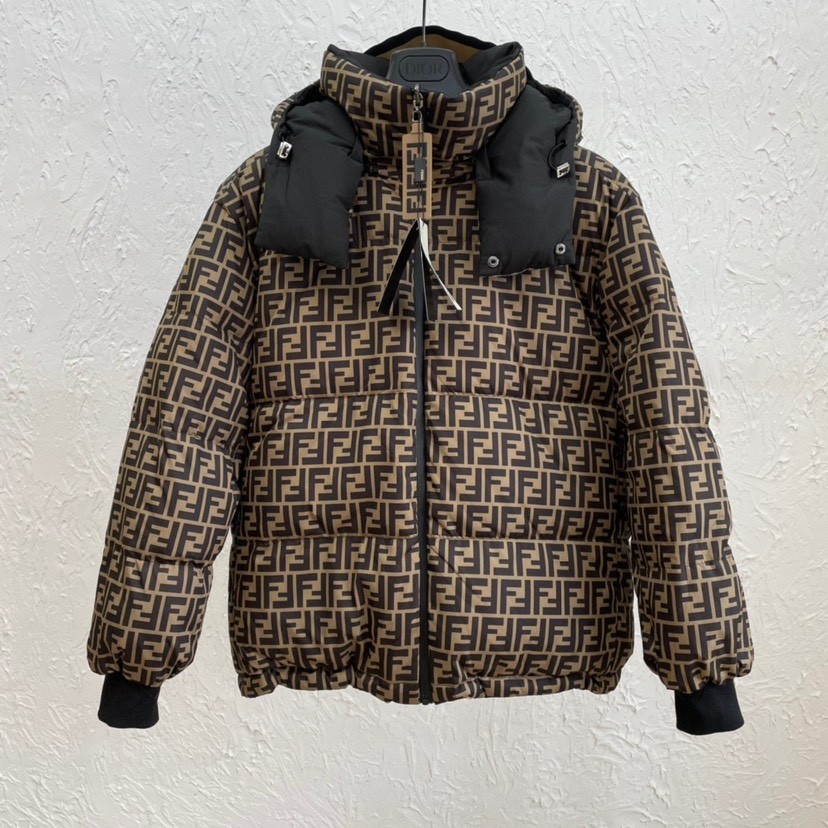 FEND Down Jacket（Multiple colors）（Double-sided wearable, The hood is removable）