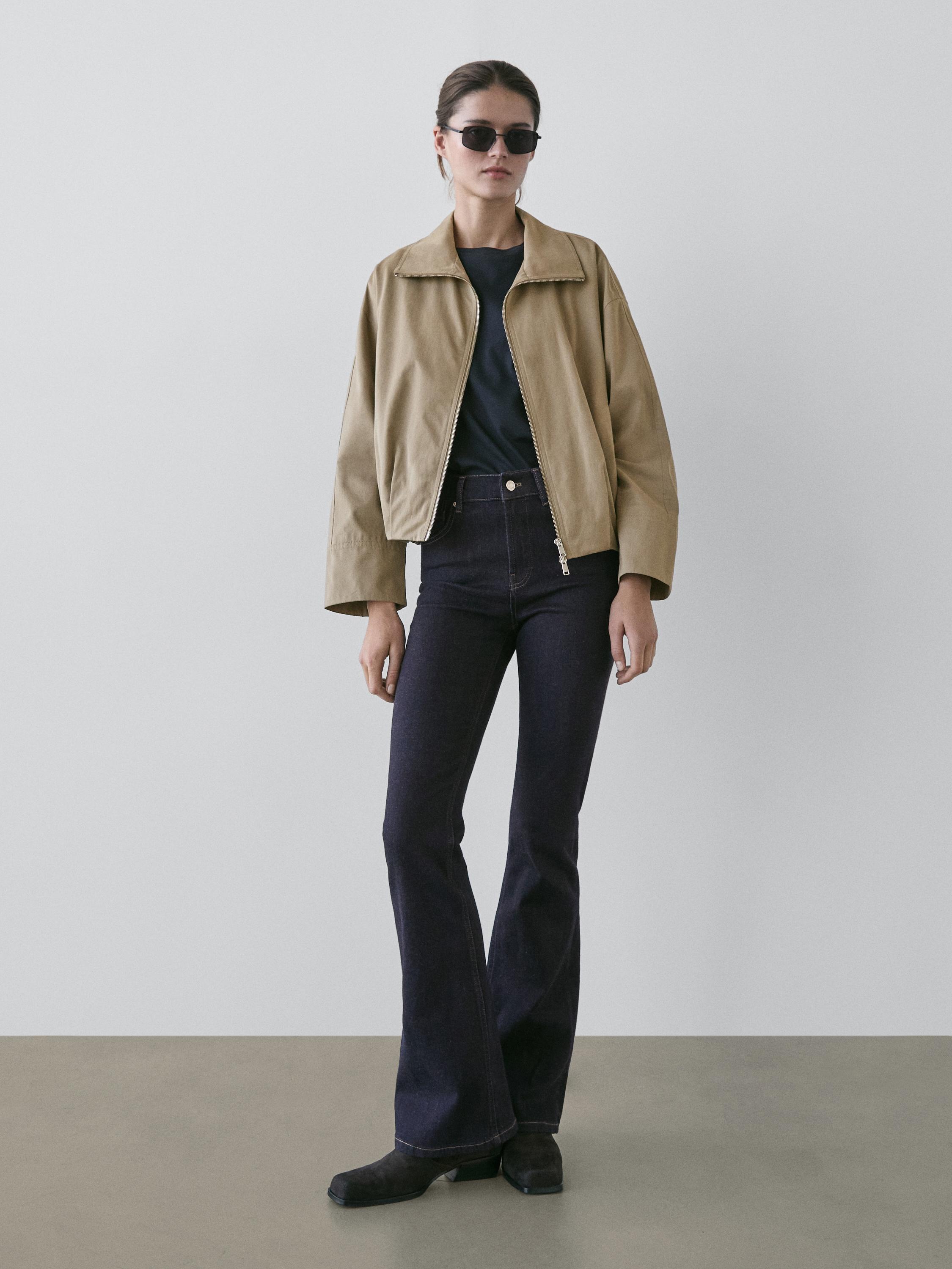 Jeans skinny flare fit tiro alto