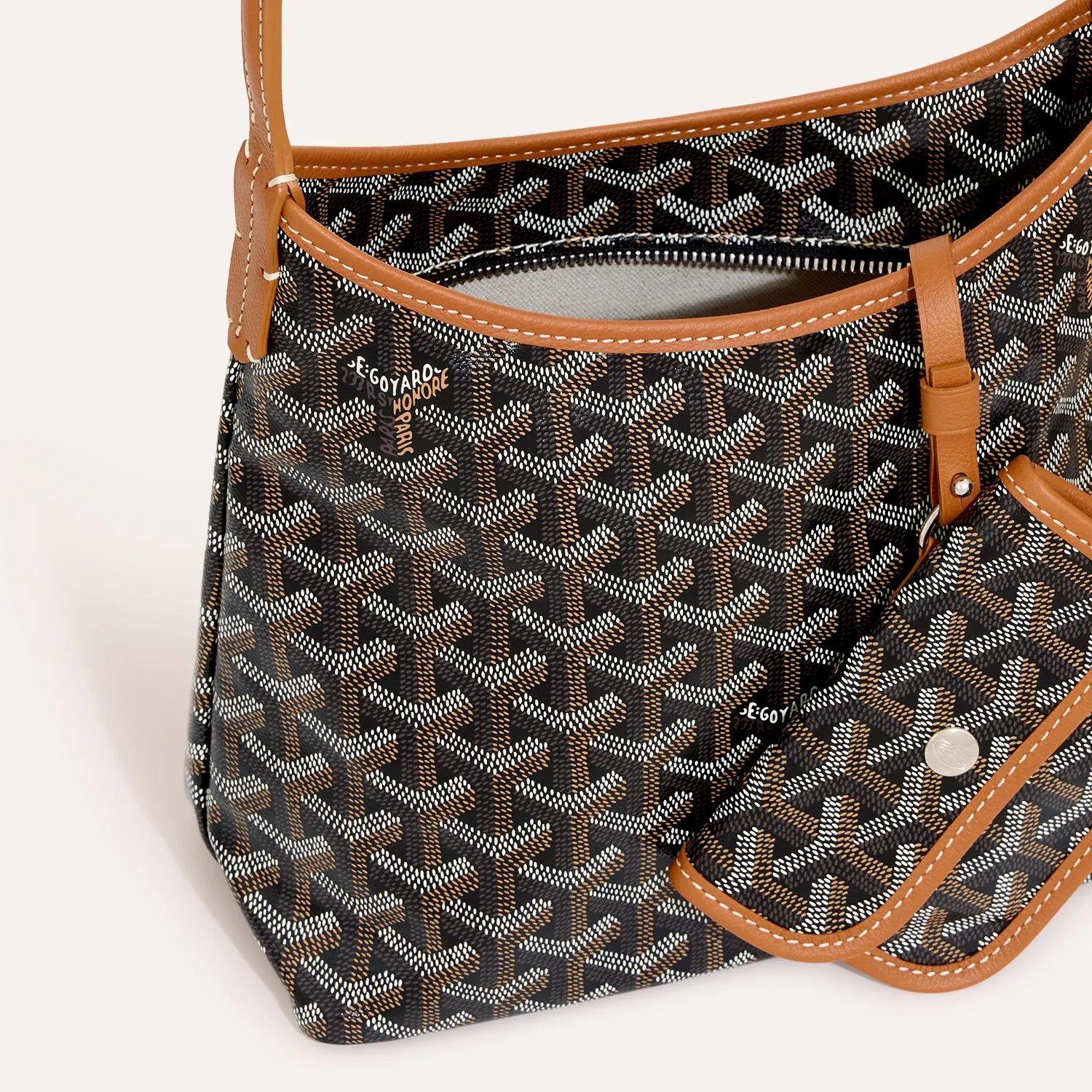Goyard BOHEMEMINTY01CL03P Hobo Bohème Mini bag Black & Tan L 29 * W 11 * H 18.5(cm)