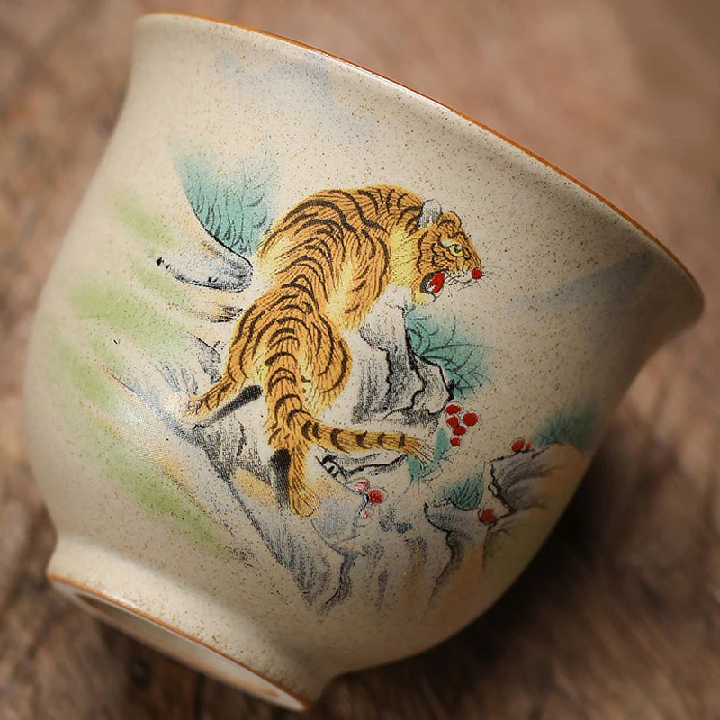 12 Chinese Zodiac Ceramic Teacup Kung Fu Tea Cup 130ml