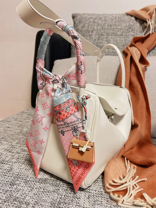 120x8cm Classical Prints Handbag Ribbon Scarf Neck Bow WJ-987042