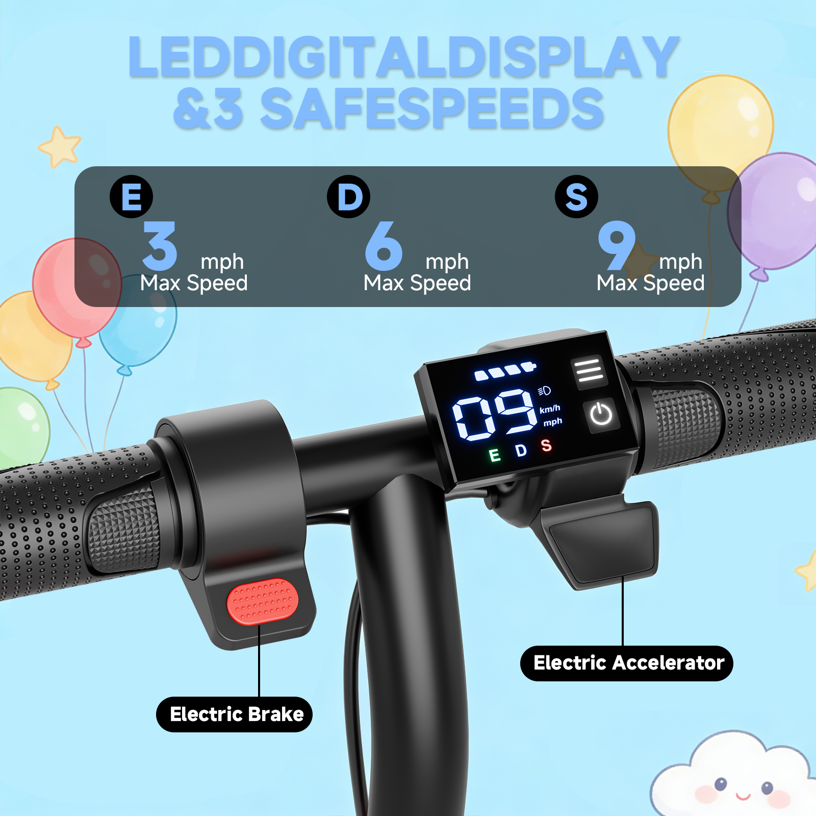 LadPed LP65 250W Electric Scooter 6.5 inch wheel Black