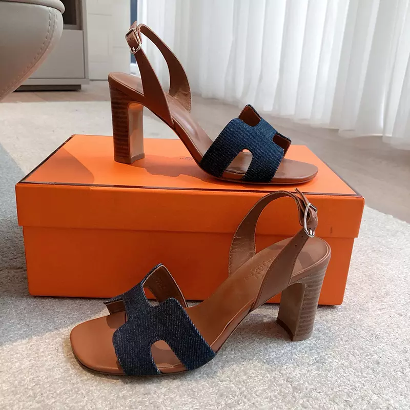 Fashion High Quality Real Leather High Heel Sandals LX-872316