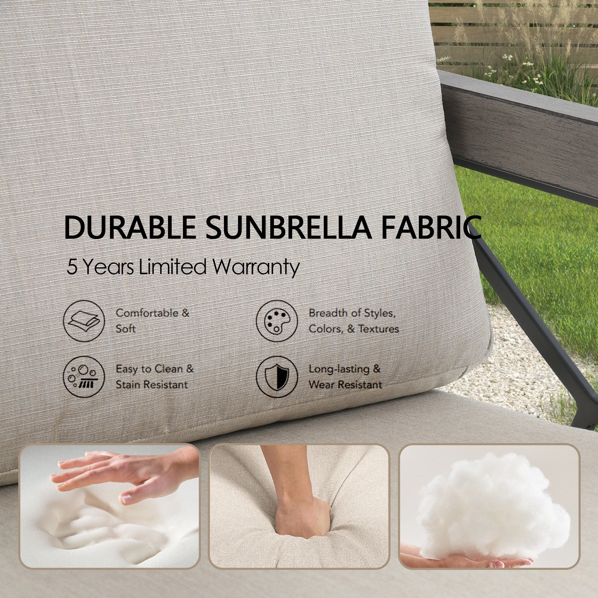 Outdoor Club Swivel Chair with Sunbrella Cushion