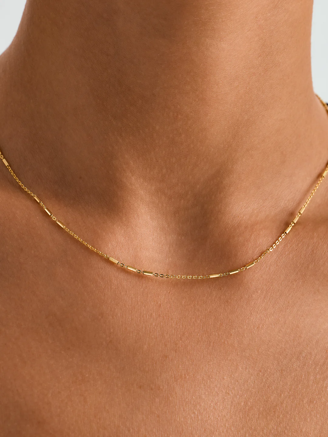 Cylinder Bead Chain Necklace