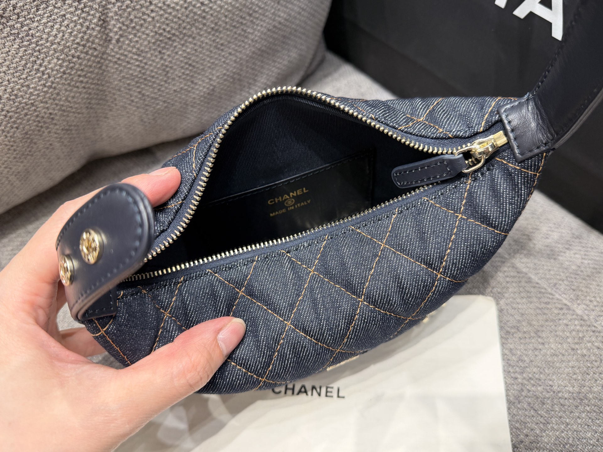 Chanel Classic Denim Chain Handbag
