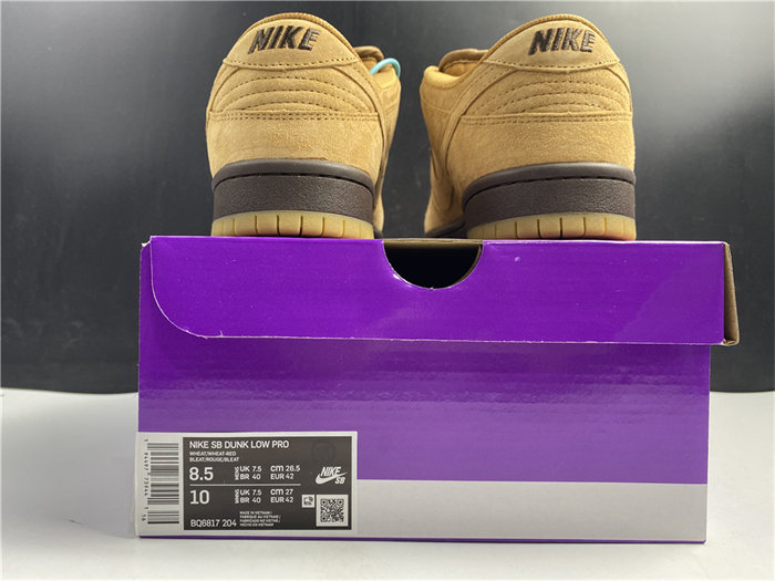 NK SB Dunk Low Wheat BQ6817-204