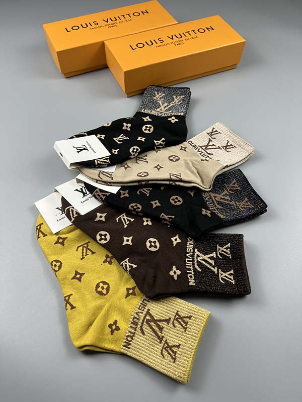 Set of 5 Pairs of Cotton Breathable Crew Socks WZ-924000252