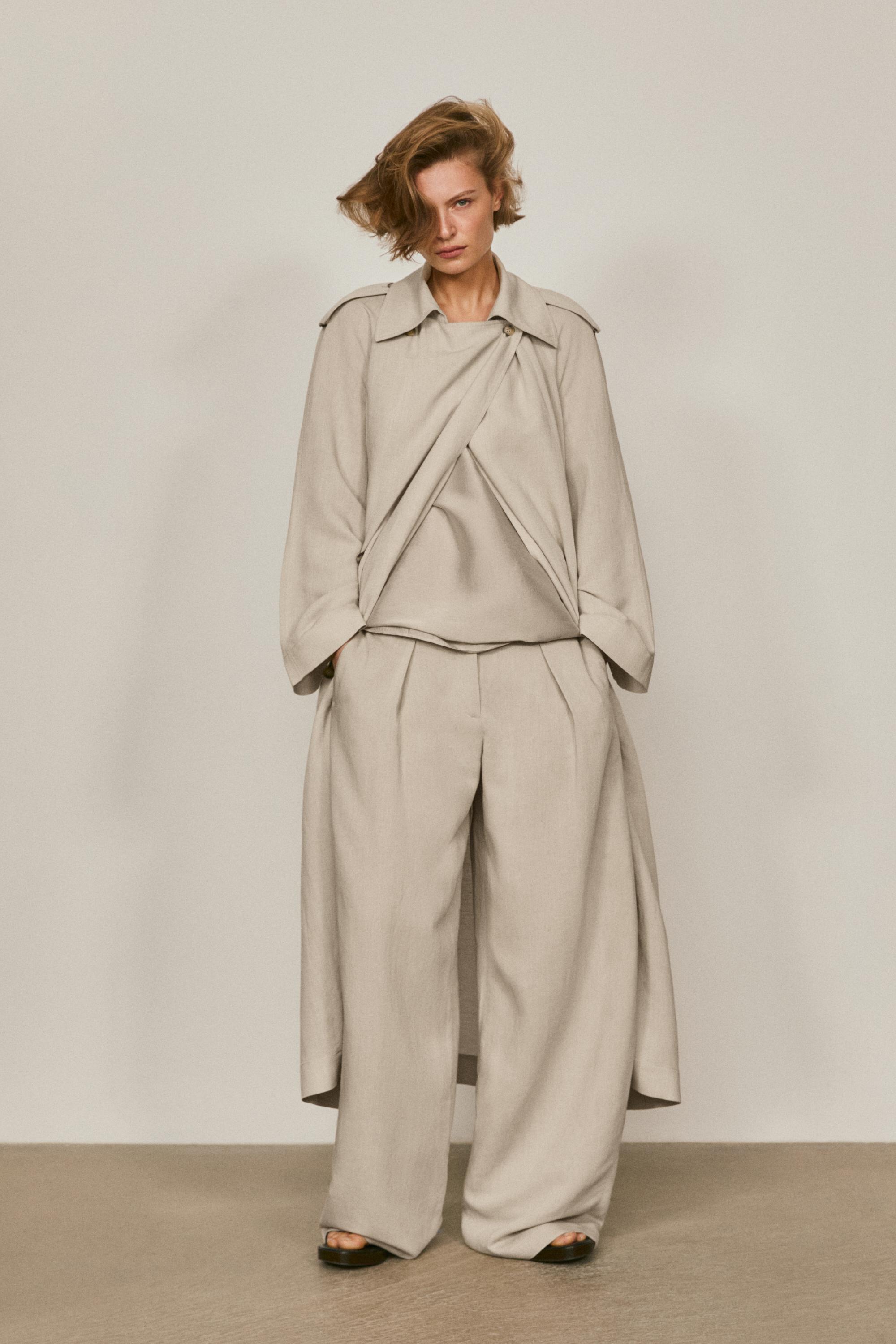 Trench oversize con lino - LIMITED EDITION