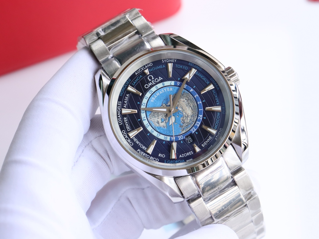 OMG Seamaster Aqua Teera 150 Meter Watch 41mm Dark Blue Diameter 316l Stainless Steel Strap