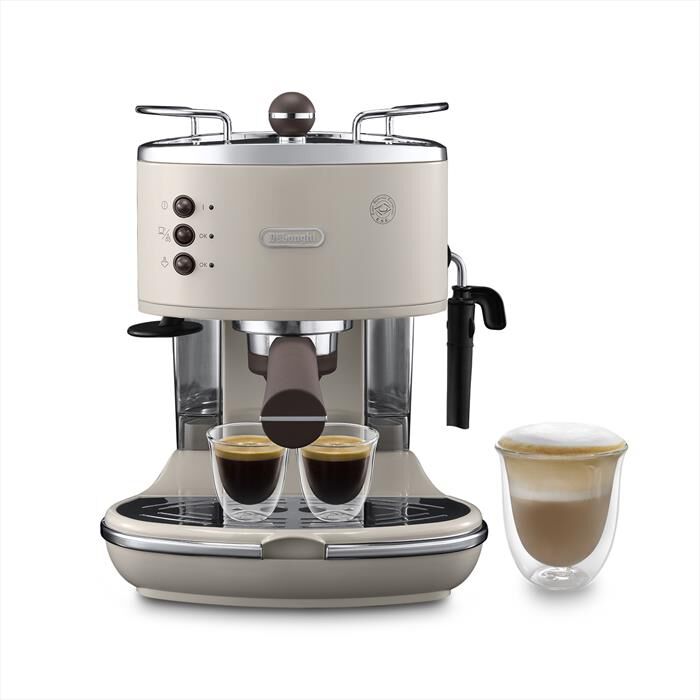 DE LONGHI - ICONA VINTAGE ECOV311.BG MACCHINA DA CAFFÈ MANUALE-beige/marrone