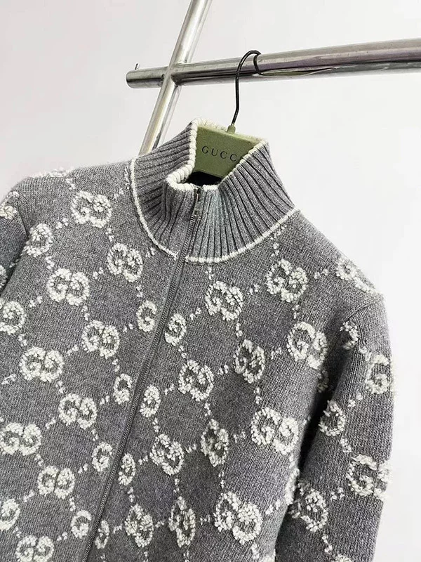 Printed wool knitted sweater MY-93261