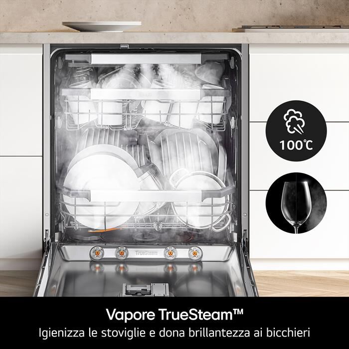 LG - Lavastoviglie DF375HVS Classe A 14 coperti-Argento