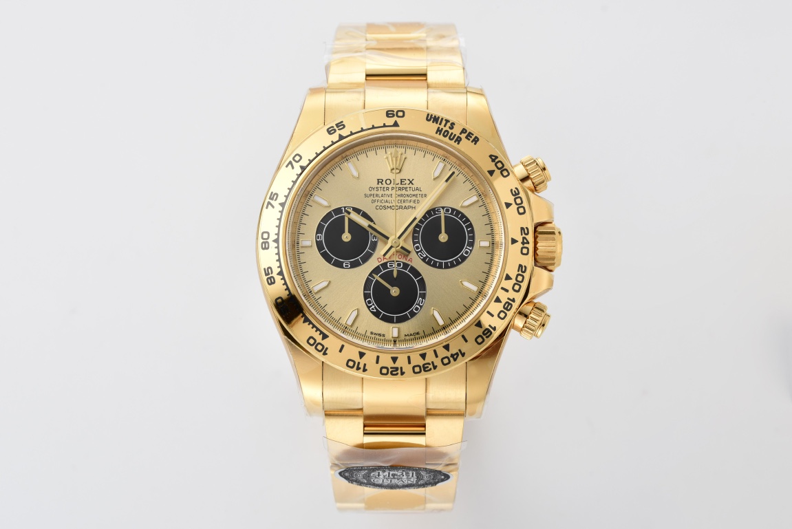 Rolex Daytona 126508 Replica – Clean Factory 18K Yellow Gold Black Dial