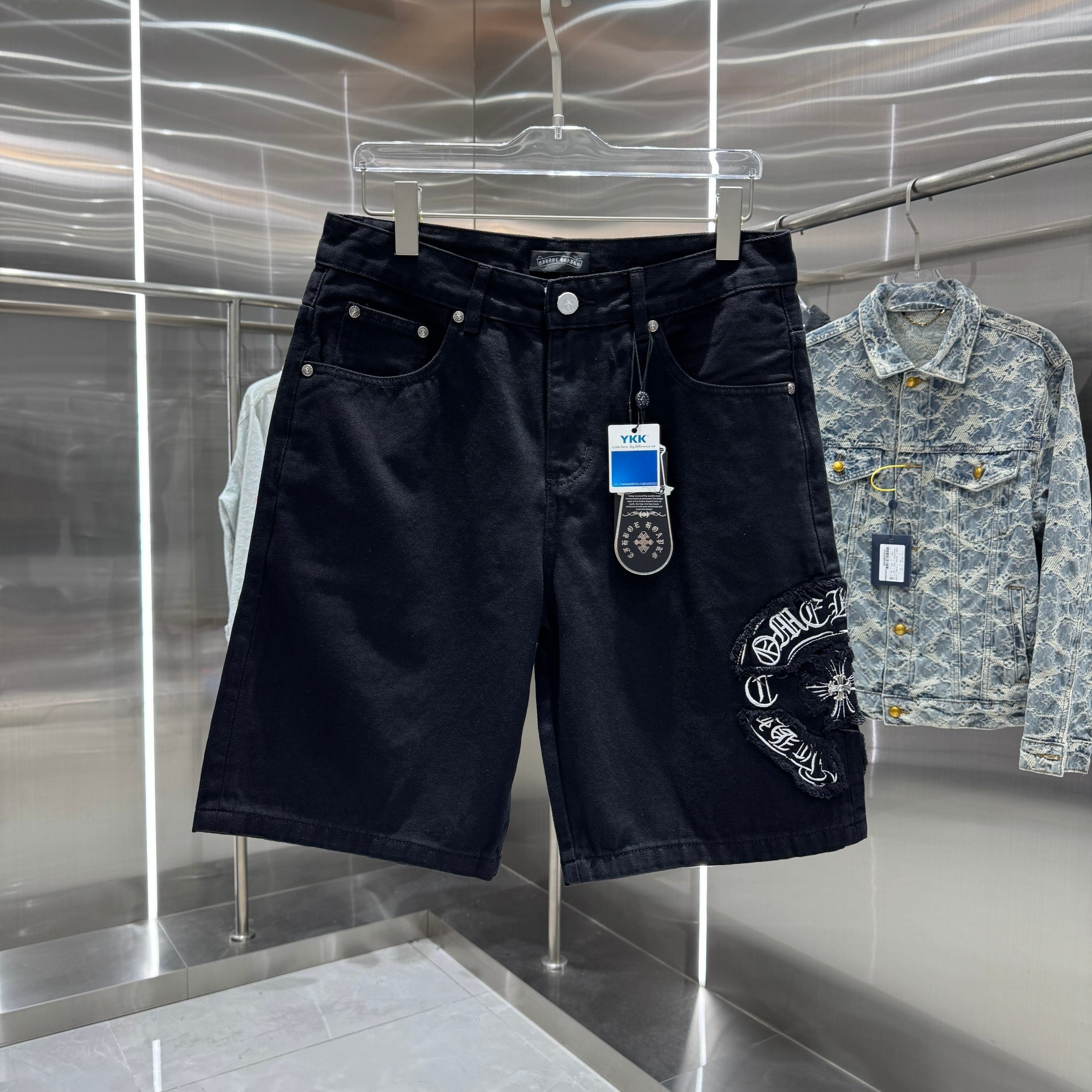 Chrome H Denim shorts