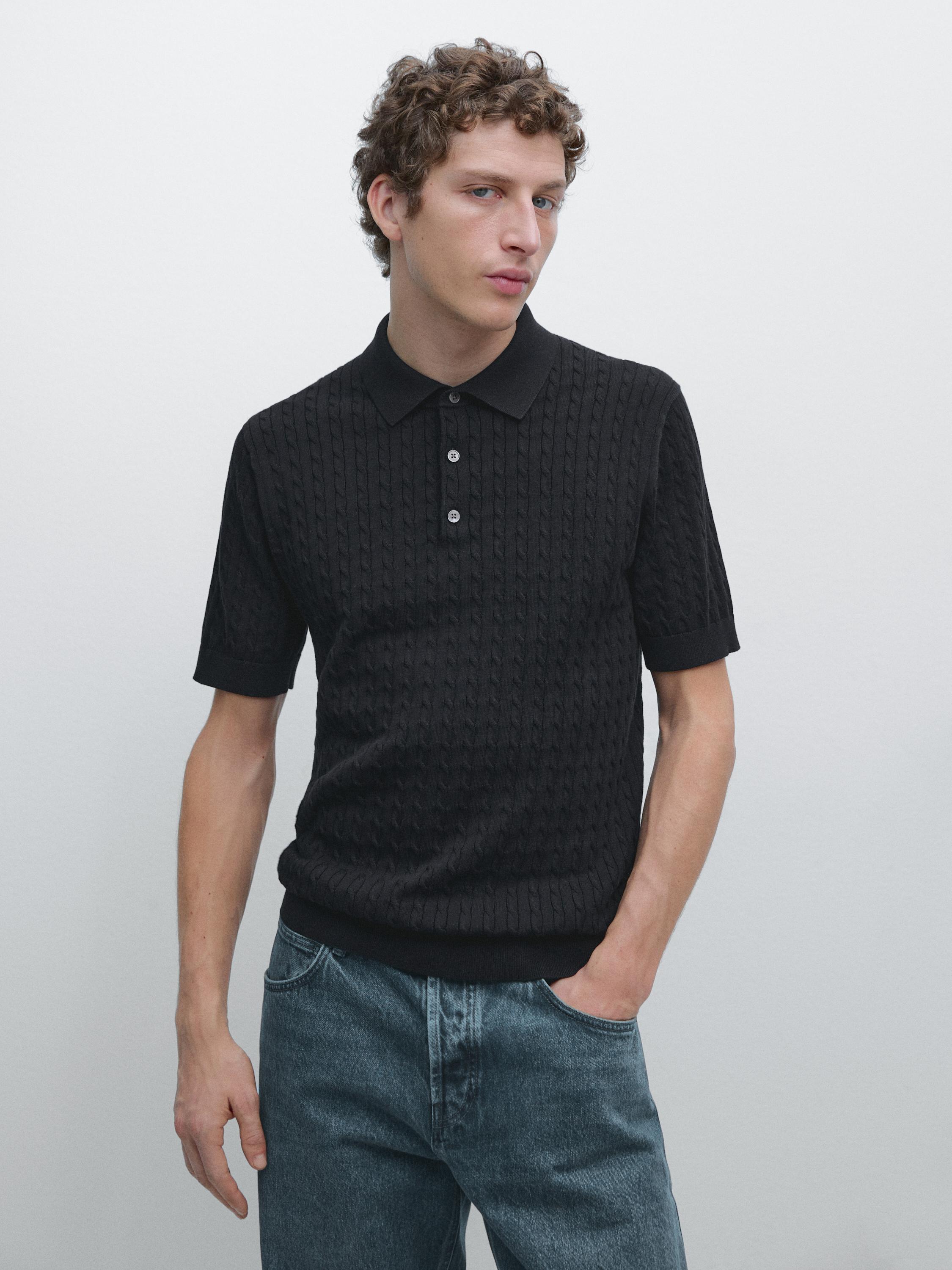 Polo punto trenzado 100% algodón