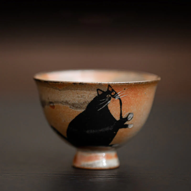 Small Cute Cat Teacup Kung Fu Tea Cup 60ml