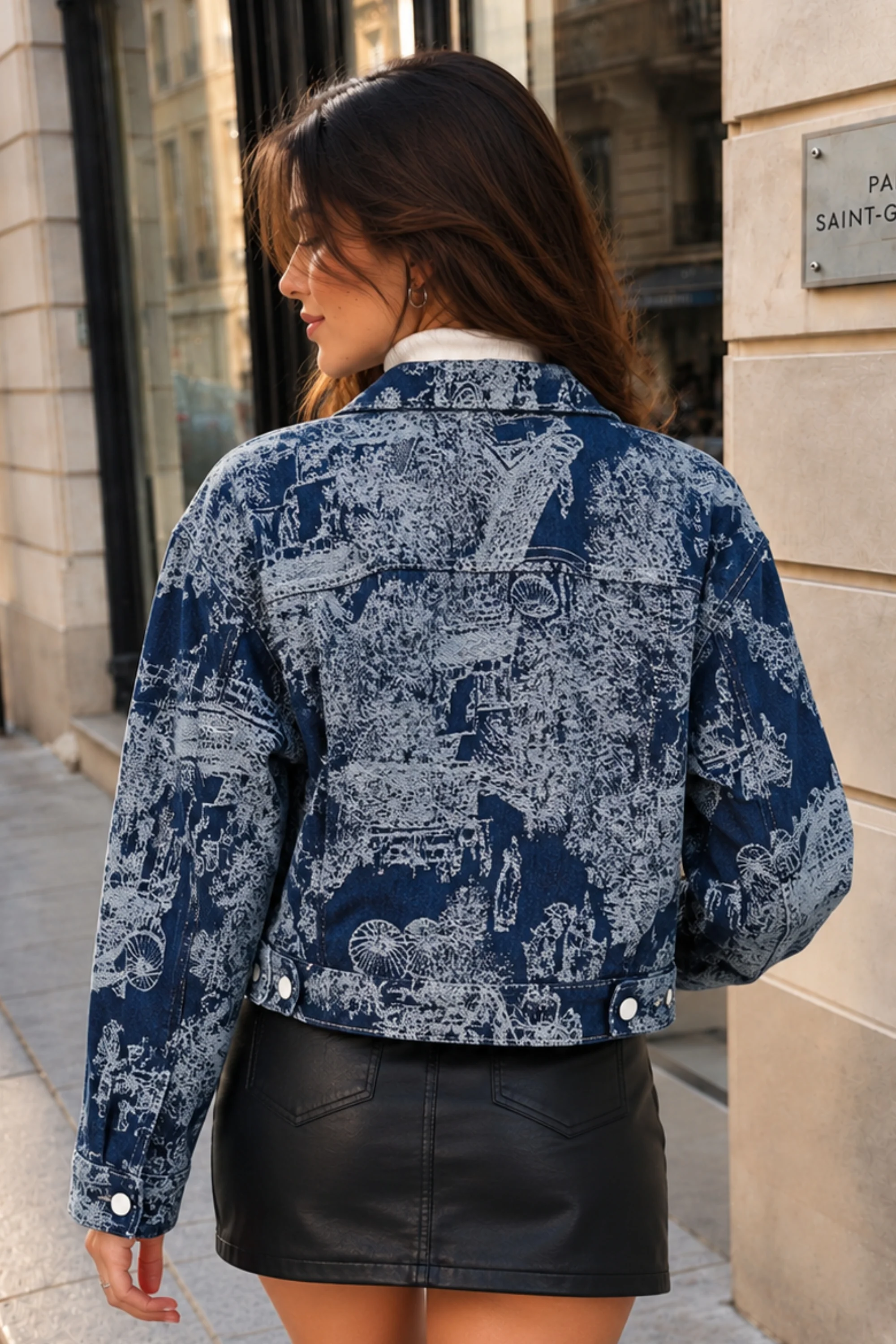 White Buttoned Denim Jacket
