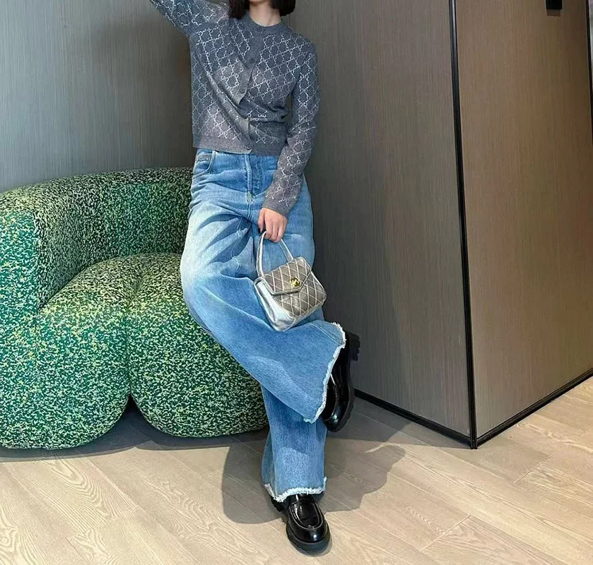 Hot stamping knitted cardigan MY-93255