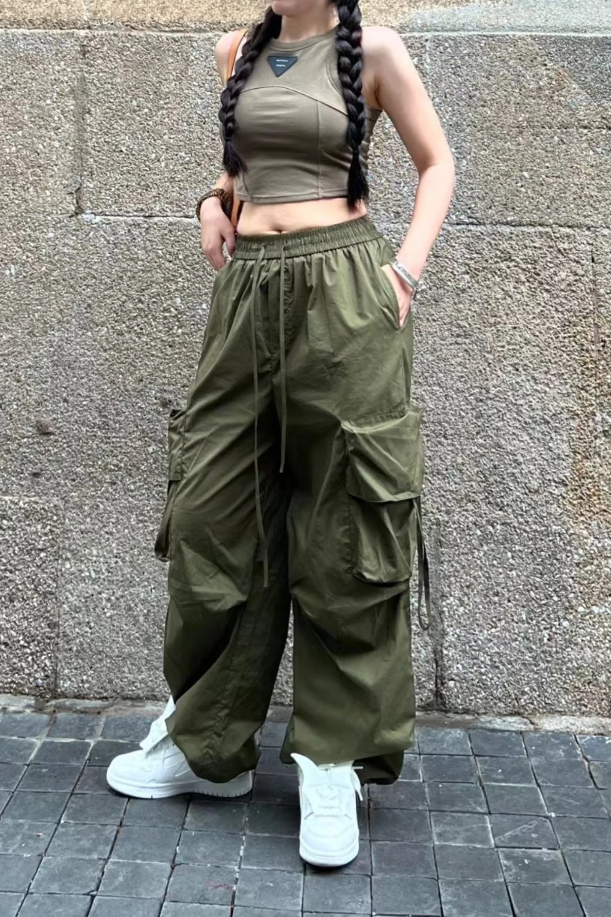 Wild Green Cargo Pants