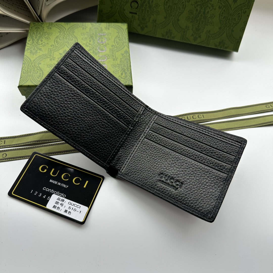 Black Leather Wallet QB-927002