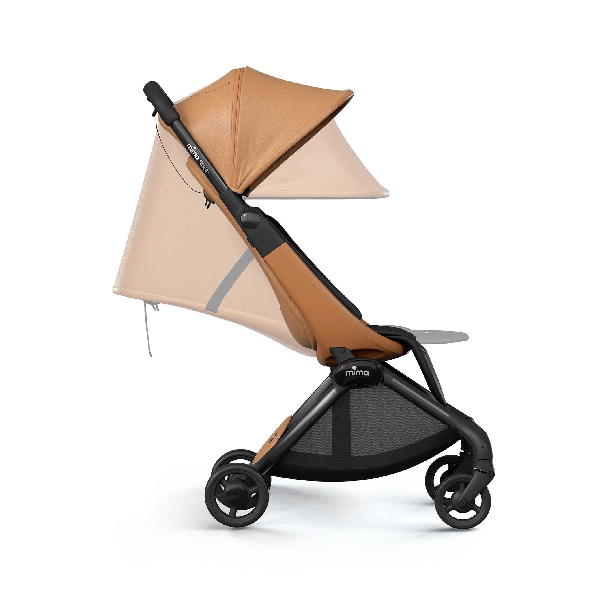Mima Miro Compact Stroller + Bumper Bar + Cup Holder - Mocha Cream