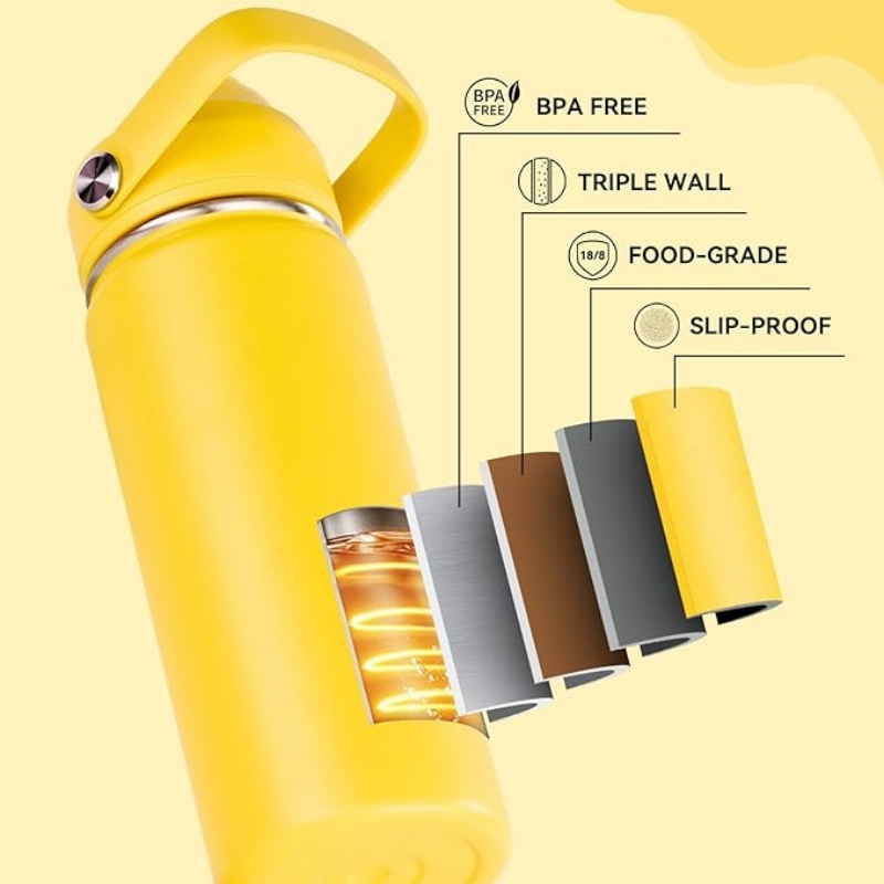 THERMOCLOUD 18oz Insulated Stainless Steel Water Bottle