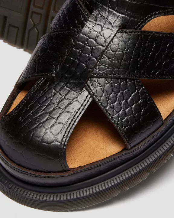 Fisherman Crocodile Analine Leather Sandals