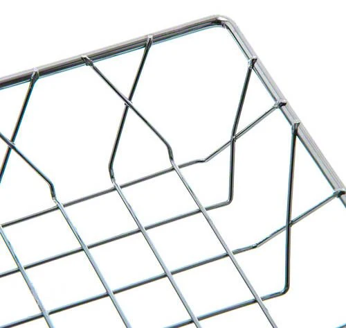 Commercial Chrome Plated Rectangular Pastry Wire Basket