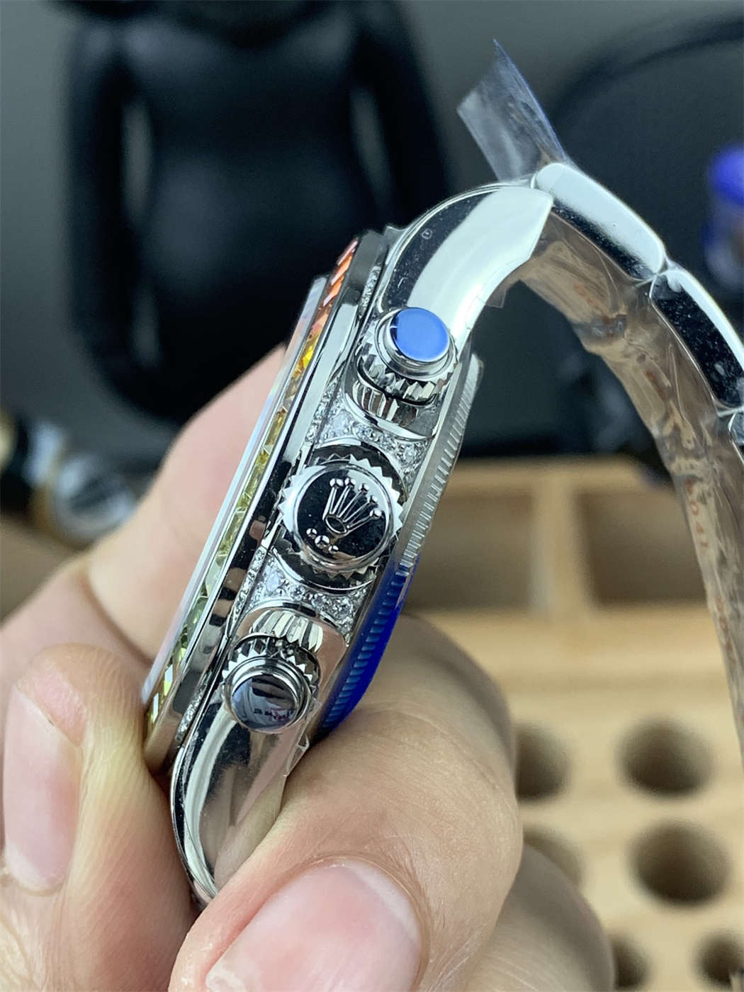 Rolex Daytona Rainbow Replica 116599 RBOW – ZF Factory White Gold 4130 Movement