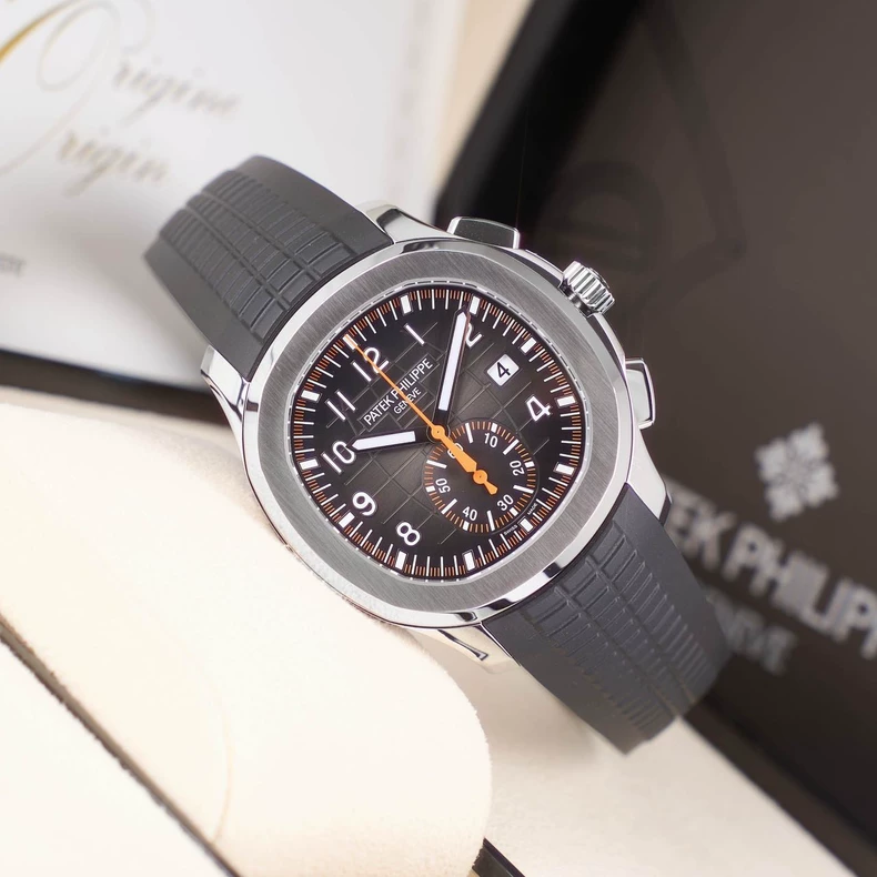 Patek Philippe Aquanaut Black Dial Automatic Men’s Chronograph Watch 5968A-001