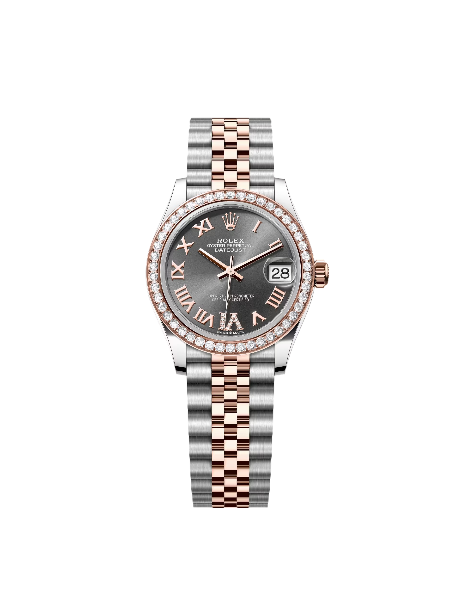 Rolex Datejust m278381-0029/0030 Slate Roman Diamond Dial Diamond-Set Bezel 31mm