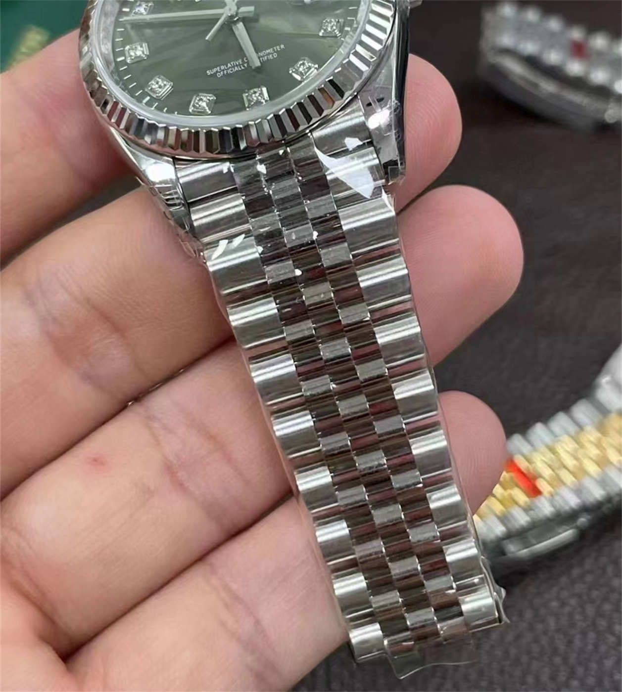 Rolex Datejust 36 Palm Dial Diamond Replica – VS Factory M126234-0055 with Dandong 3235 Movement