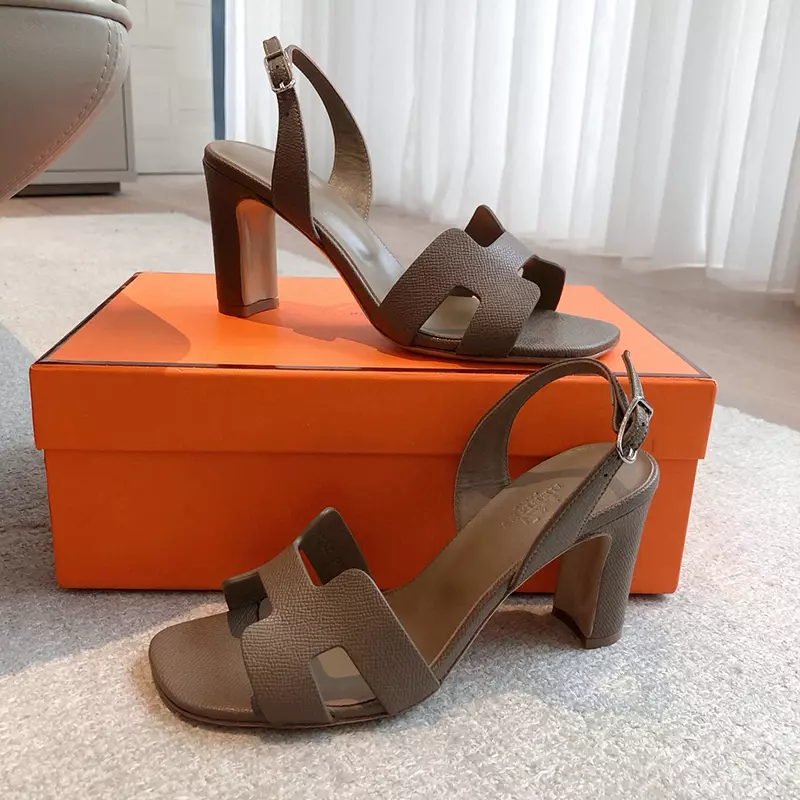 Fashion High Quality Real Leather High Heel Sandals LX-872316