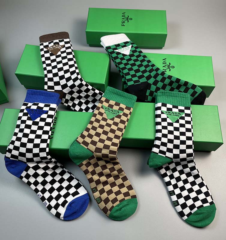 Set of 5 Pairs of Cotton Breathable Crew Socks WZ-924000261
