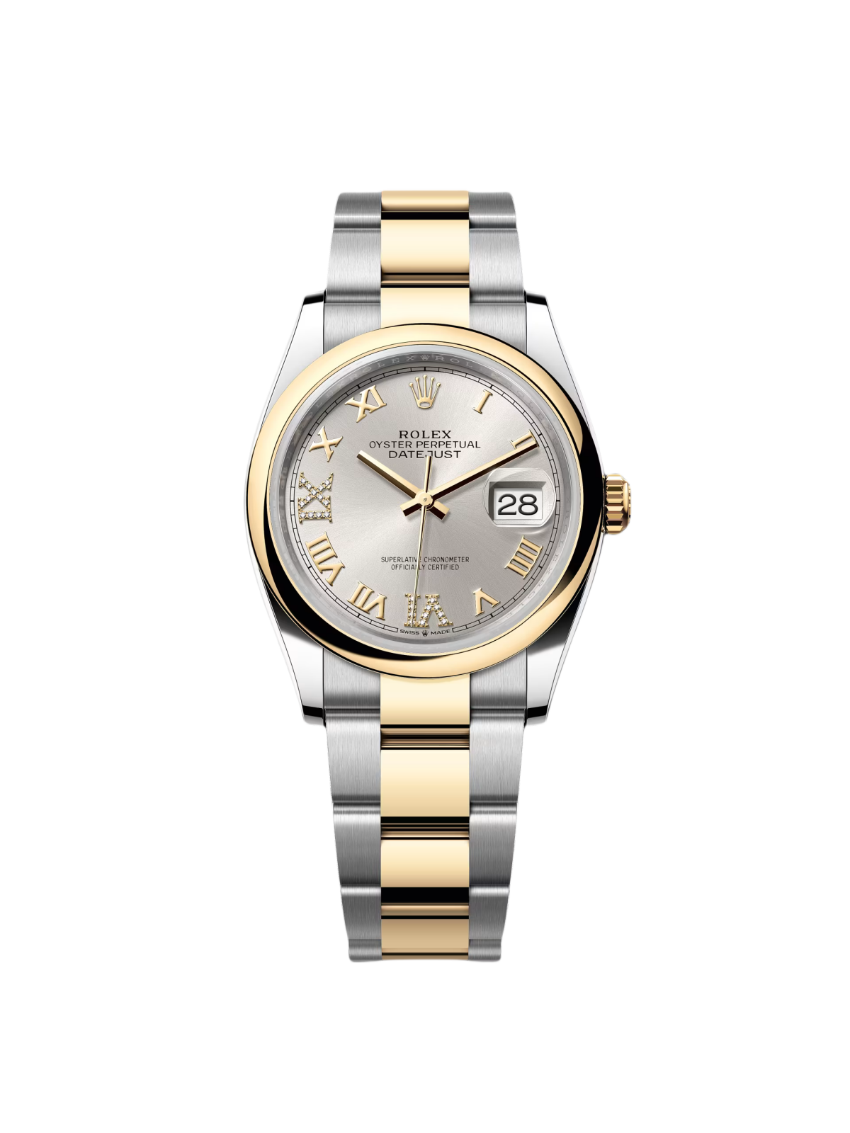 Rolex  Datejust 126203 Silver Roman Dial 36mm Domed Bezel