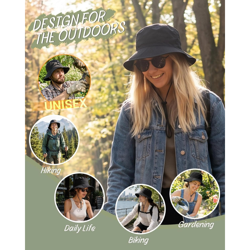 Water-Resistant Sun UPF 50+ Bucket Hat