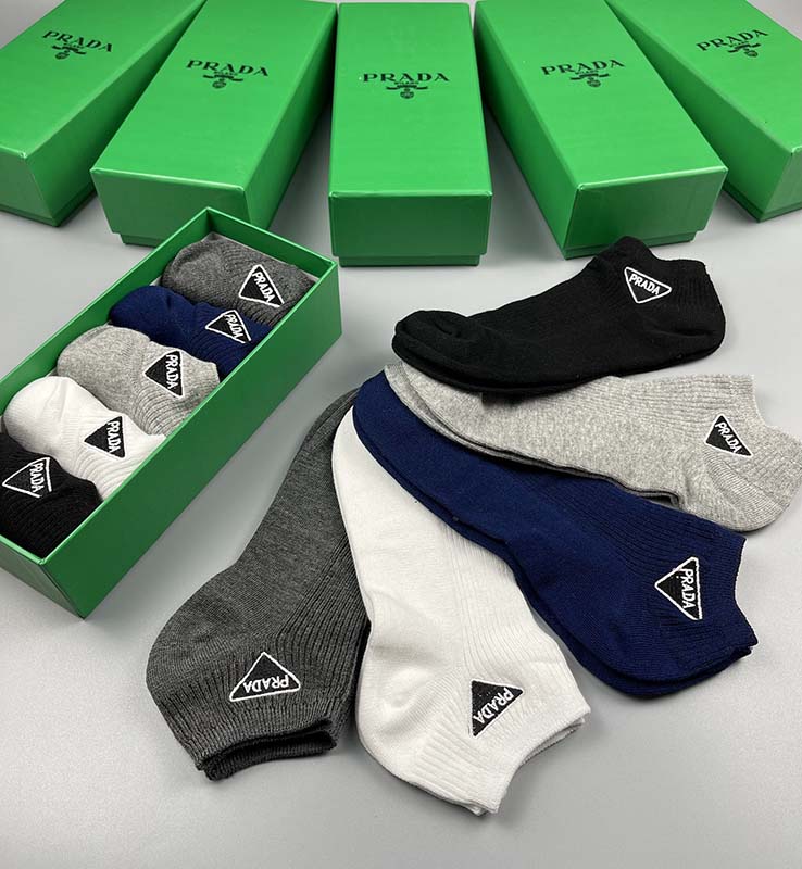 Set of 5 Pairs of Cotton Breathable Ankle Socks WZ-924000258