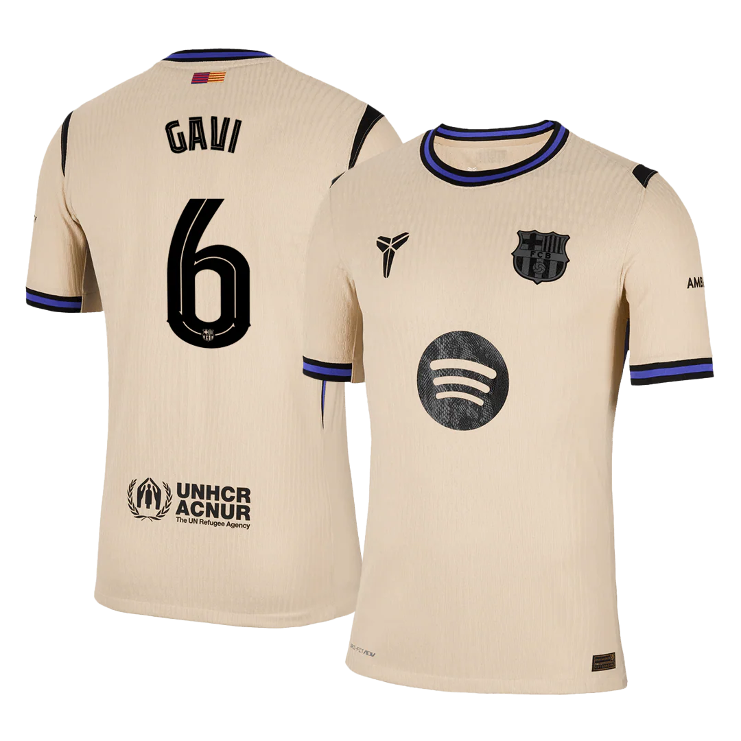 GAVI #6 Barcelona Away Player Version Soccer Jersey 2025/26 - UCL