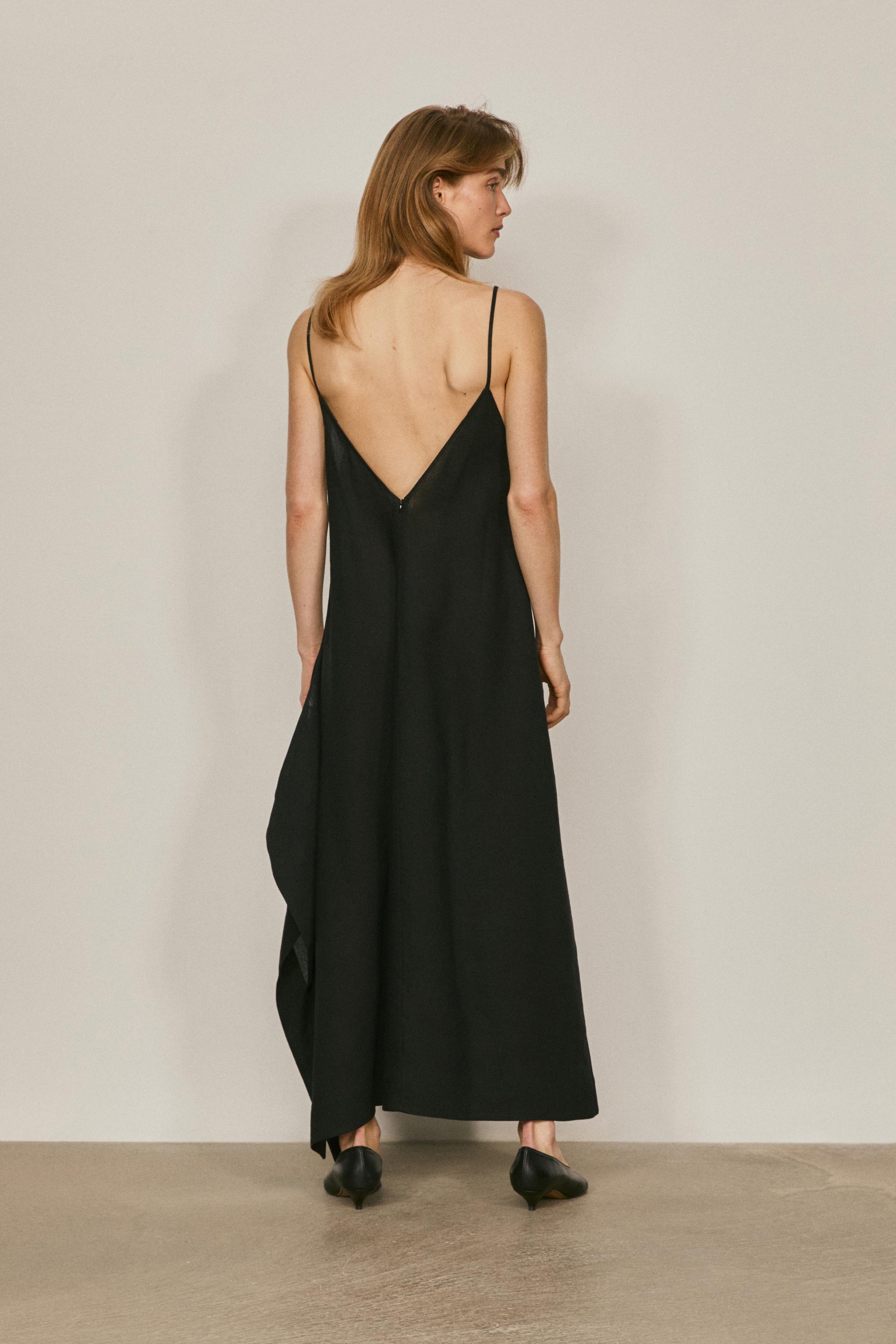 Vestido fluido lencero mezcla lino - LIMITED EDITION