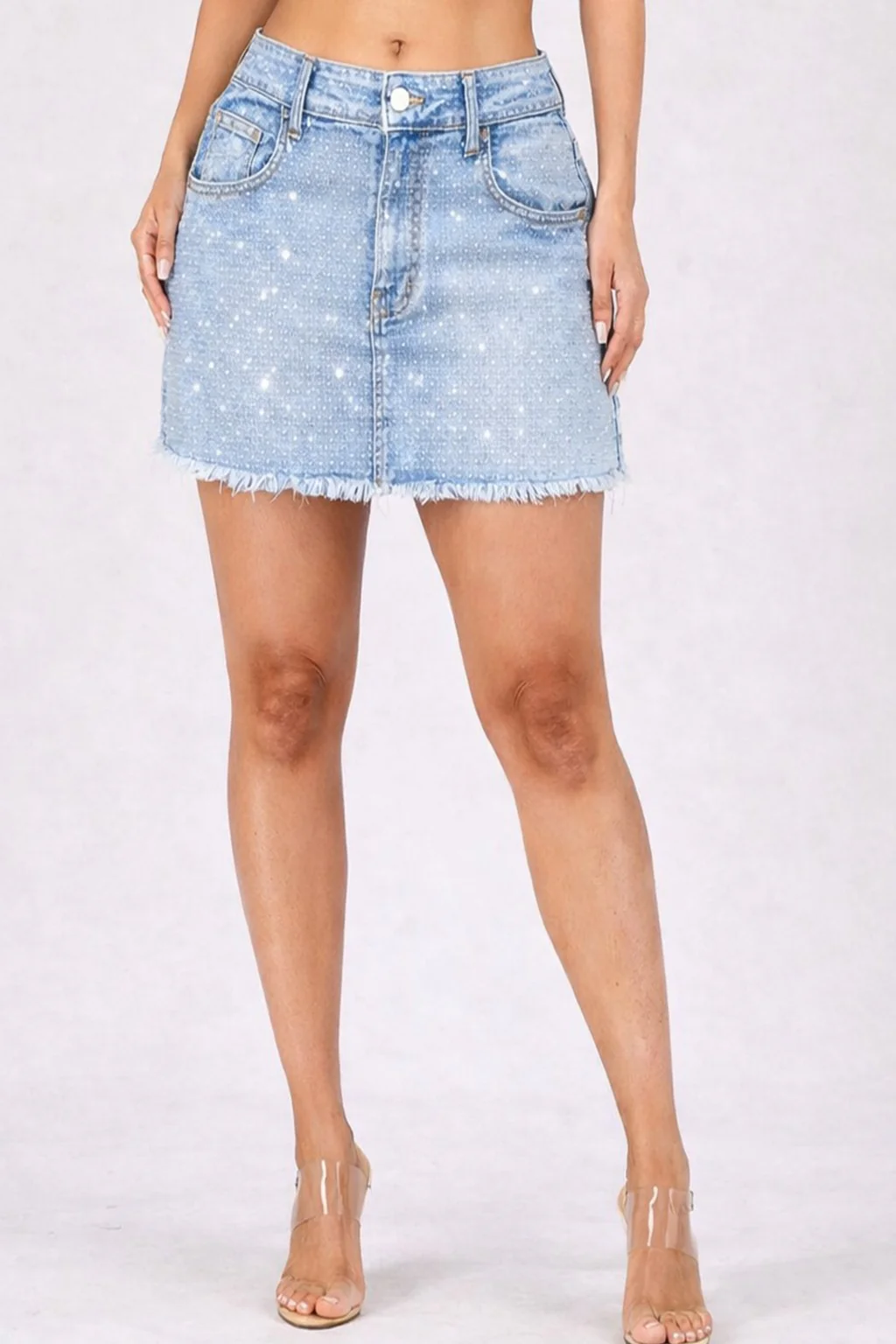 Bling Queen Denim Mini