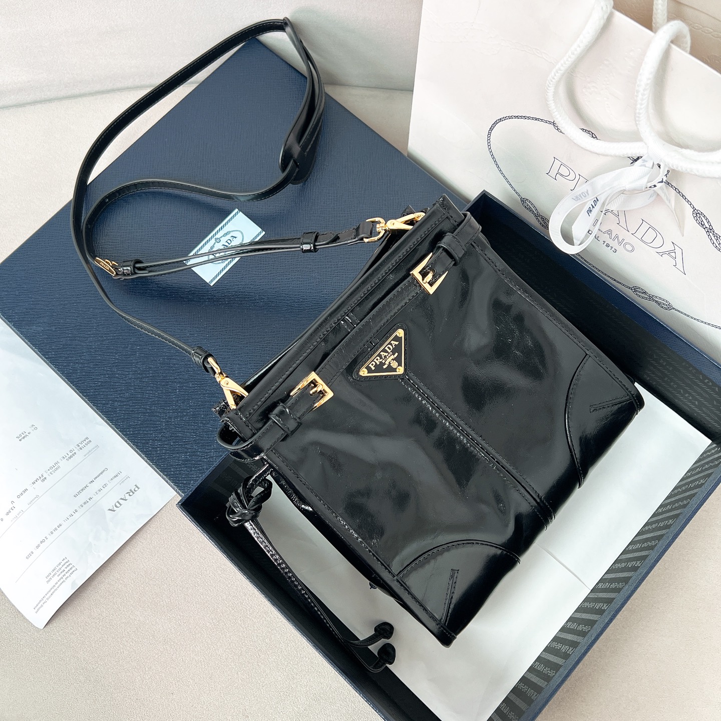 Prada Bonnie Leather Mini Shoulder Bag