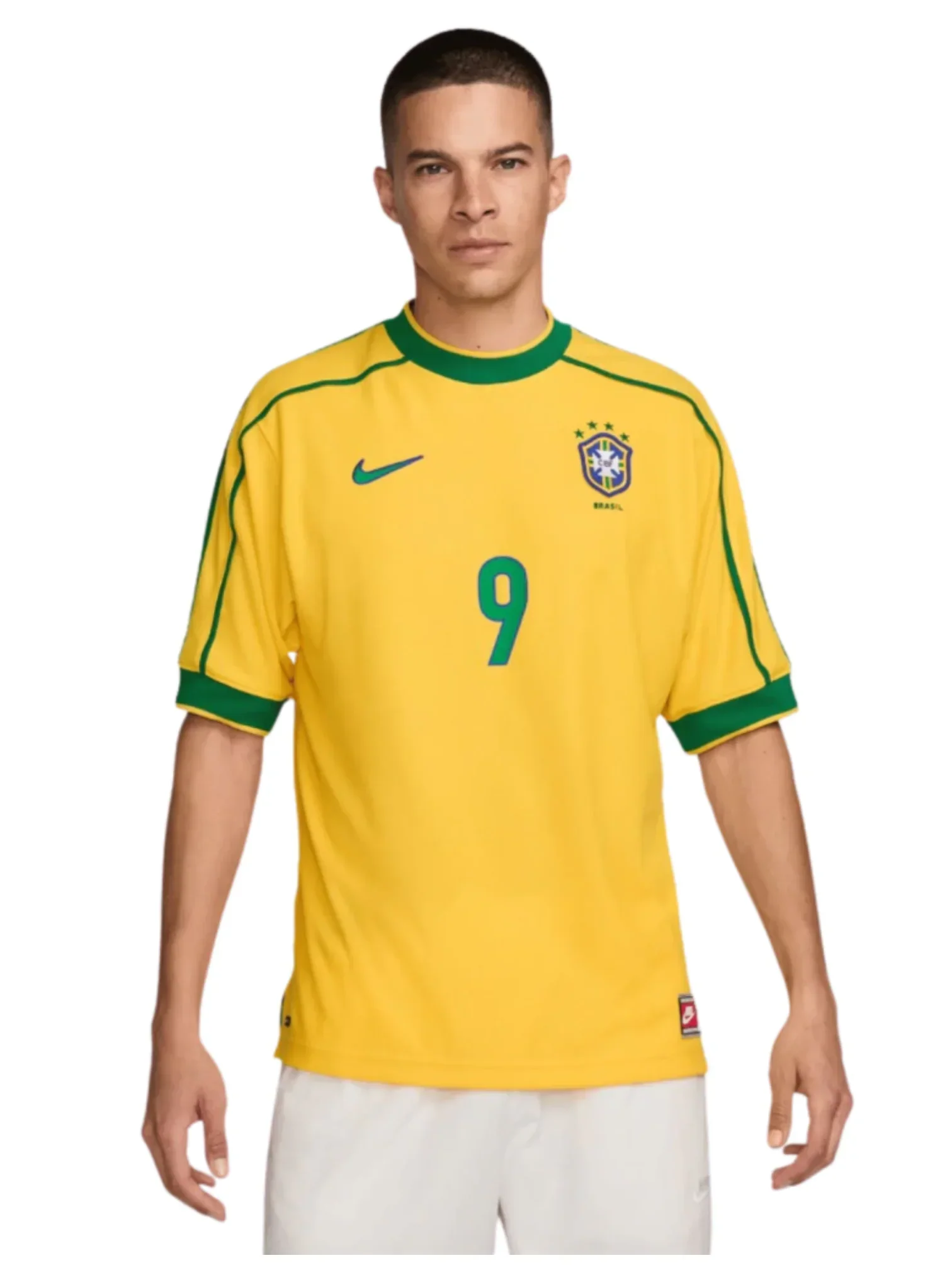 Brazil 1998 I Home Jersey Retro - RONALDO 9