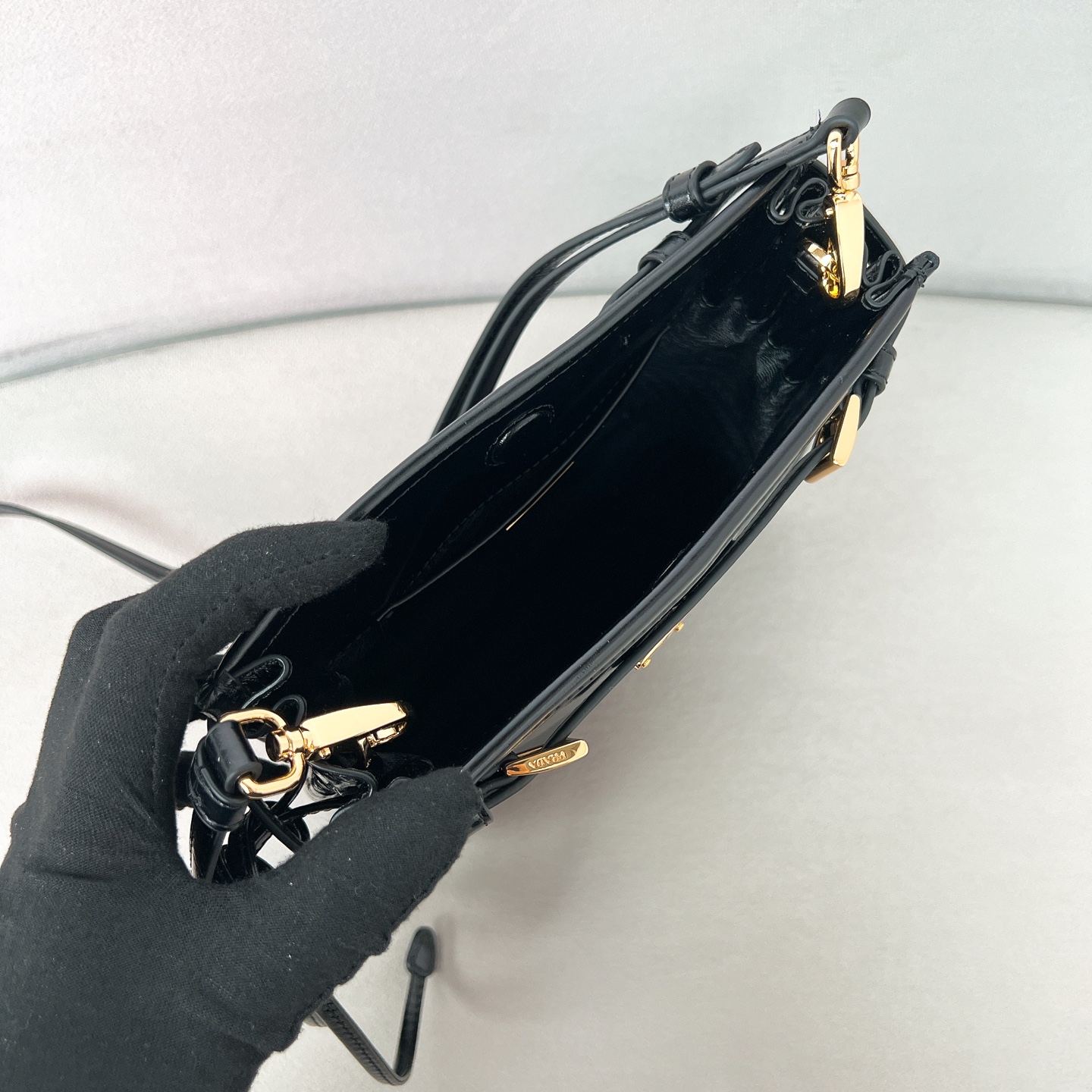 Prada Bonnie Leather Mini Shoulder Bag