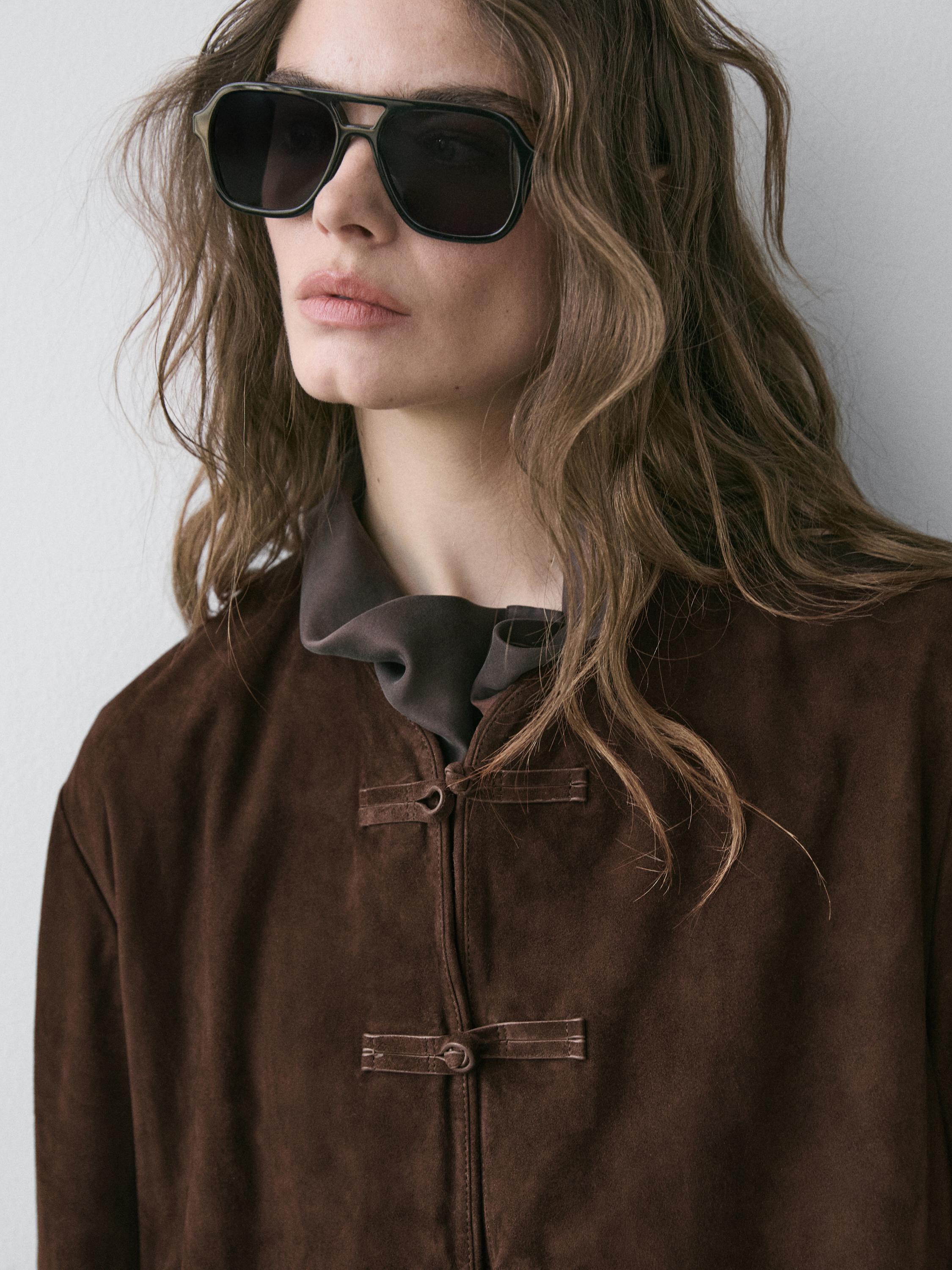 Chaqueta corta piel ante