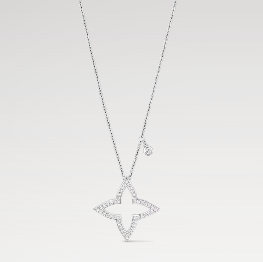 Louis Vuitton Q03093 Ombre Blossom Pendant, White Gold and Diamonds